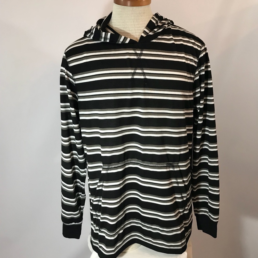 City of Angels Black striped Hooded Shirt